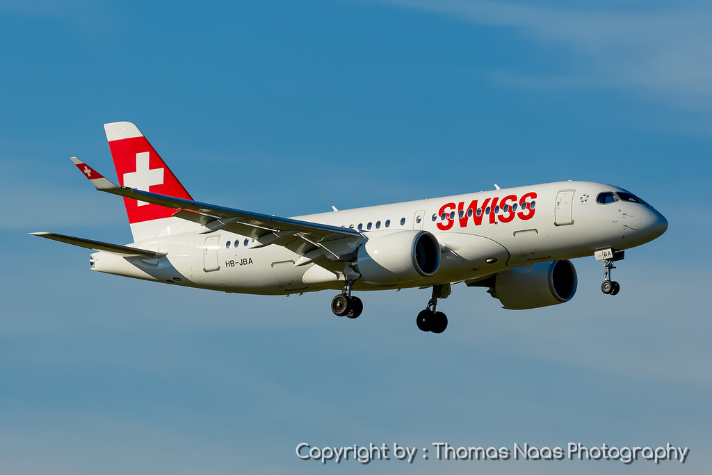 Photo of Swiss International Airlines HB-JBA, Airbus A220-100