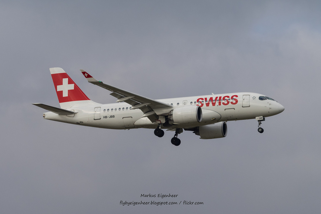 Photo of Swiss HB-JBB, Airbus A220-100