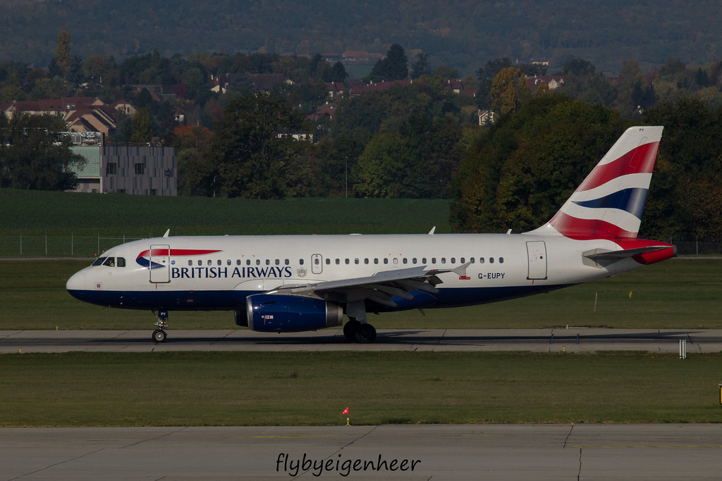 Photo of British Airways G-EUPY, Airbus A319