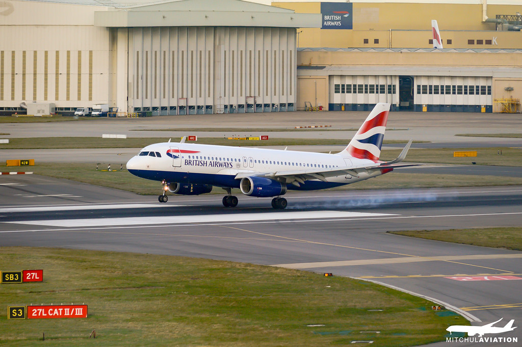 Photo of British Airways G-EUYU, Airbus A320