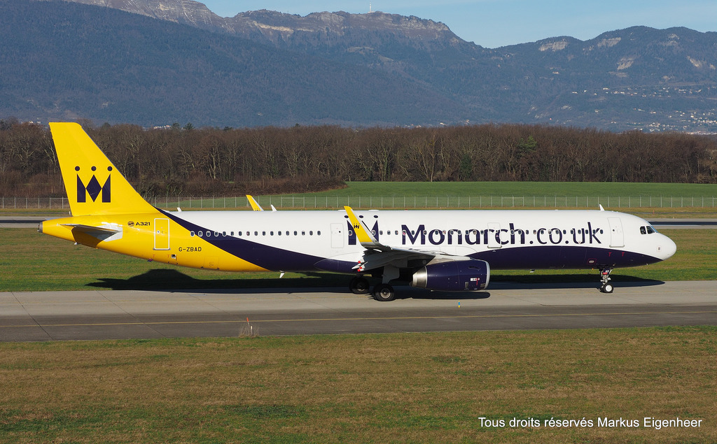 Photo of Monarch Airlines G-ZBAD, Airbus A321