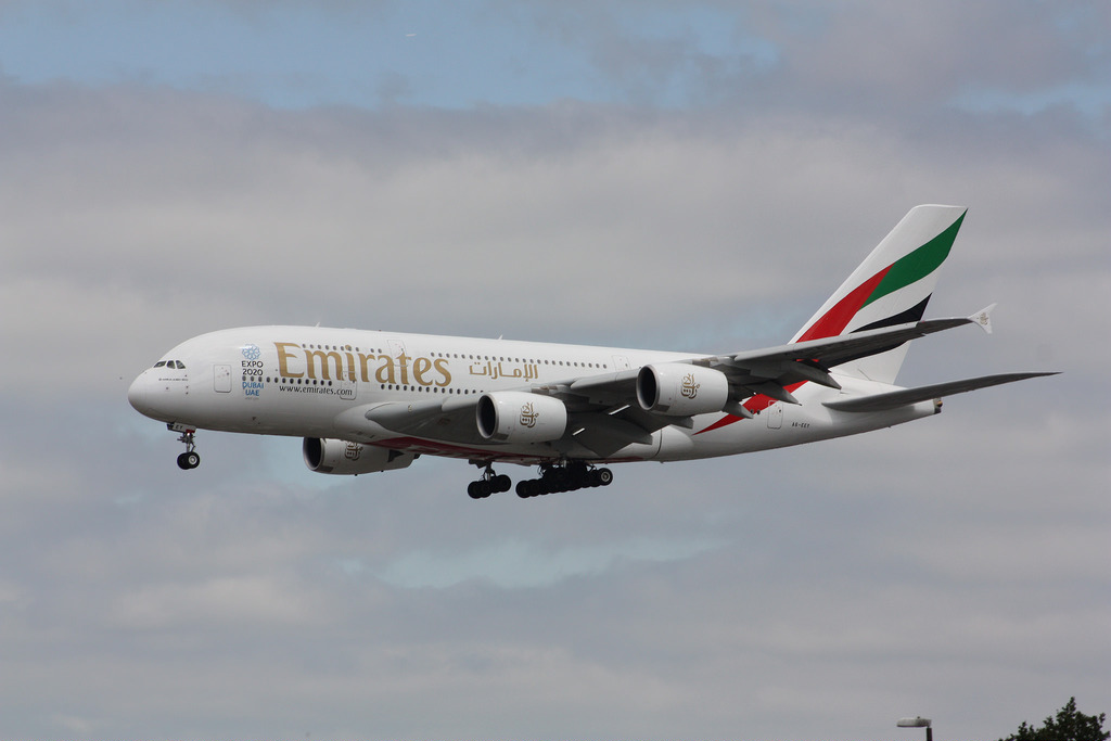 Photo of Emirates Airlines A6-EEX, Airbus A380-800