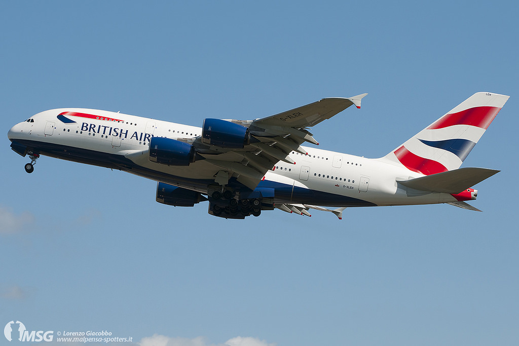 Photo of British Airways G-XLEH, Airbus A380-800