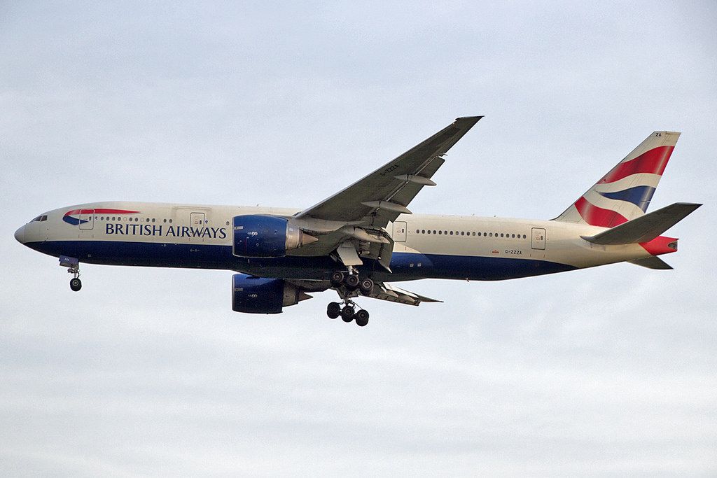 Photo of British Airways G-ZZZA, Boeing 777-200