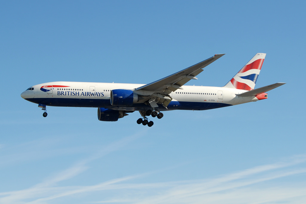 Photo of British Airways G-ZZZA, Boeing 777-200