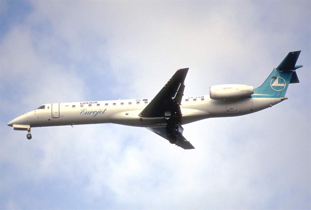 Photo of Luxair LX-LGW, Embraer ERJ-145