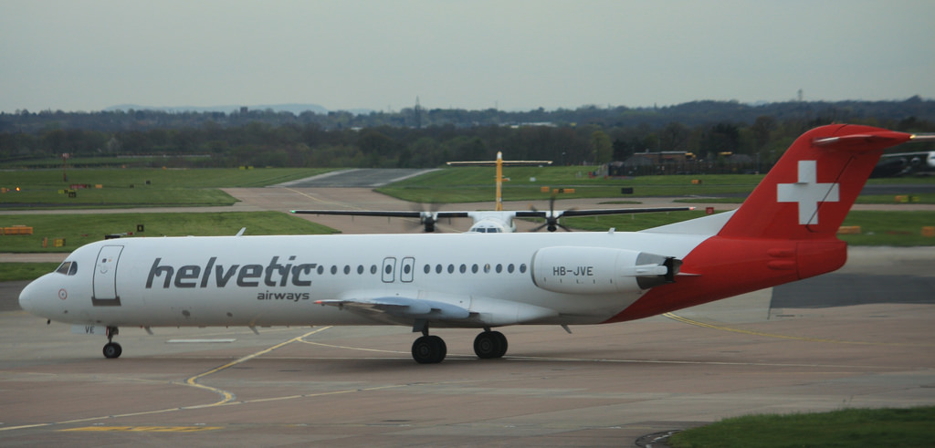 Photo of Helvetic HB-JVE, Fokker 100
