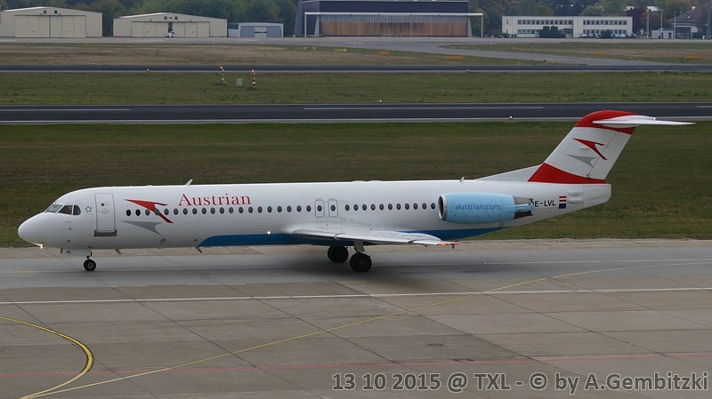 Photo of Austrian Airlines OE-LVL, Fokker 100