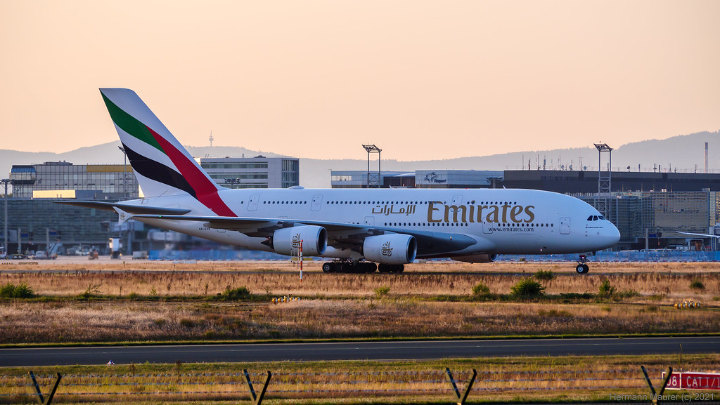 Photo of Emirates Airlines A6-EVK, Airbus A380-800