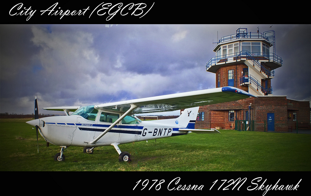 Image of Cessna 172n G-BNTP @ City Airport (EGCB)