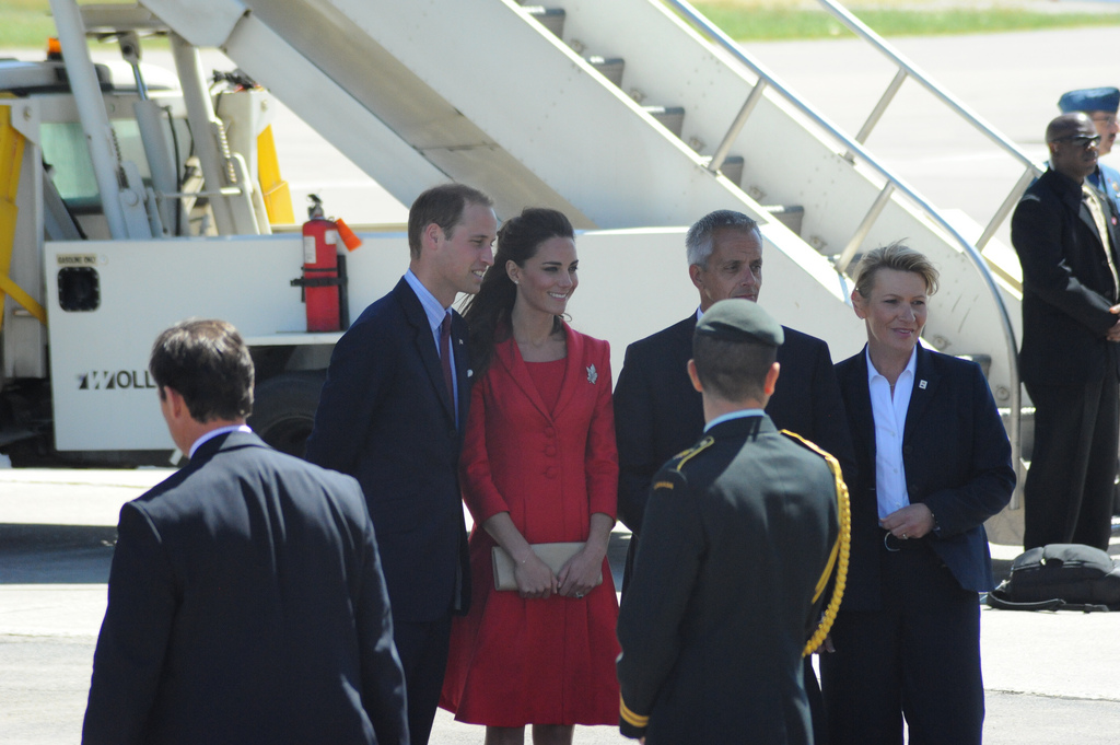Image of The Royal Couple prepare to depart Calgary International Airport