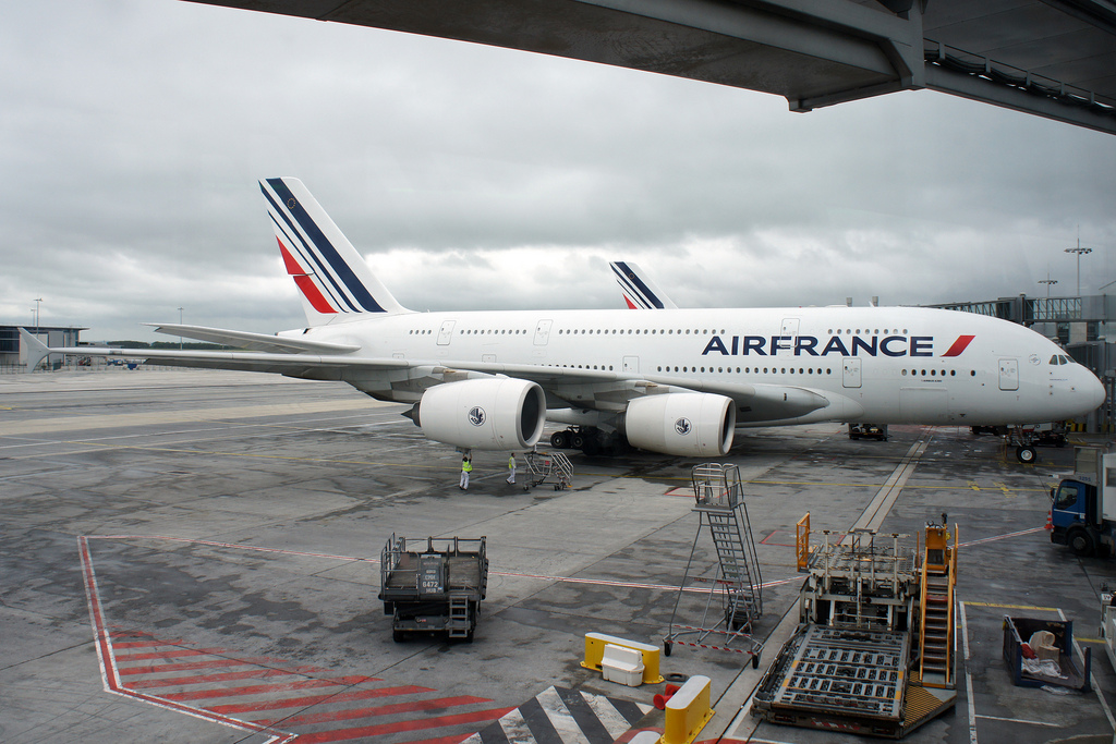 Image of Air France A380 at Charles De Gaulle International Airport