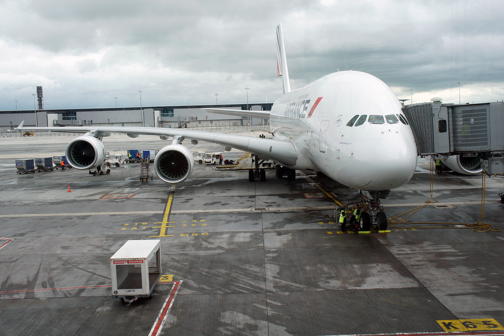 Image of Air France A380 at Charles De Gaulle International Airport