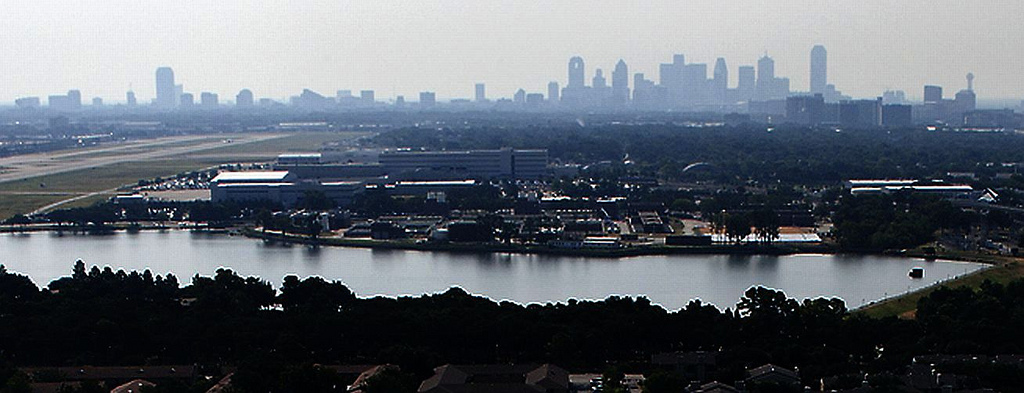 Image of Downtown Dallas from Dallas Love Field Airport & Bachman Lake, 06-10-10