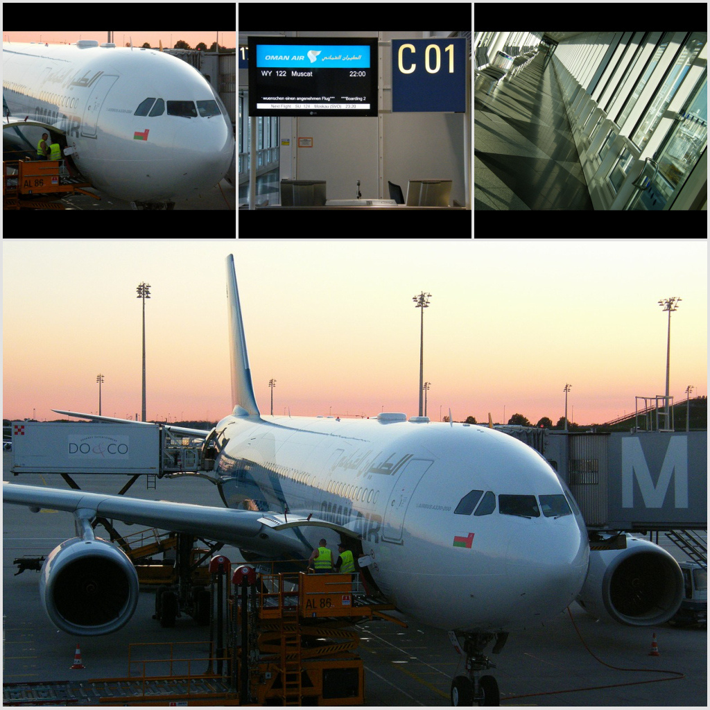 Image of Connecting to our flight with OMAN AIR to Muscat, Sultanate of Oman in Munich : Airport / MUC : After coming in from London / LHR with LUFTHANSA! Enjoy aviation! :)