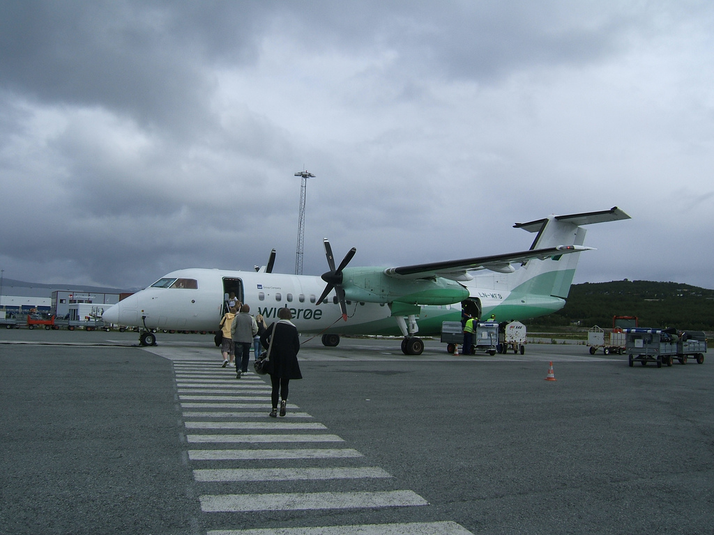 Image of Boarding Wideroe aircraft at Tromsø