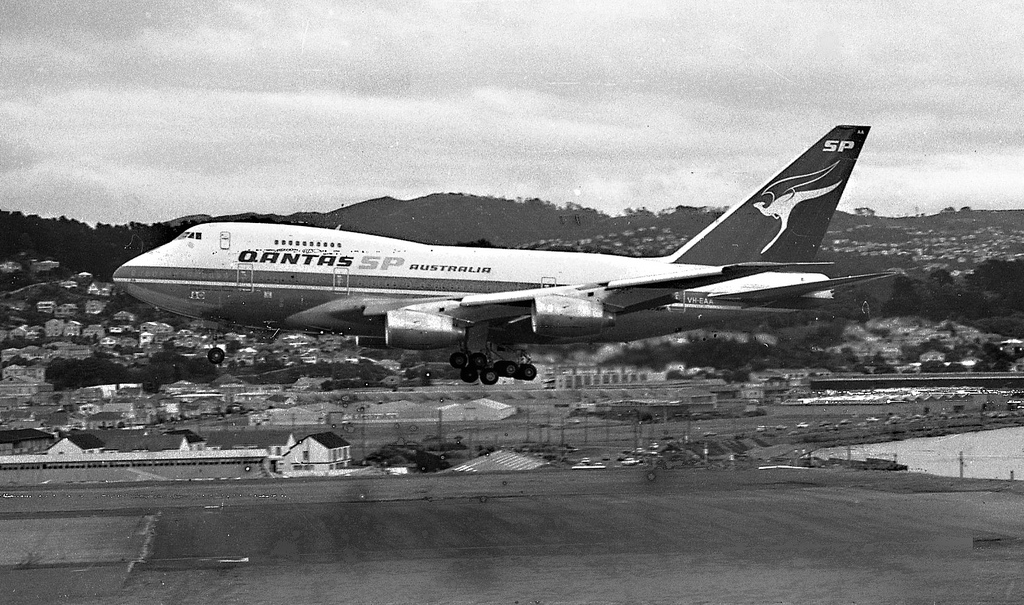 Image of QANTAS Boeing 747SP, VH-EAA, Wellington, 1981